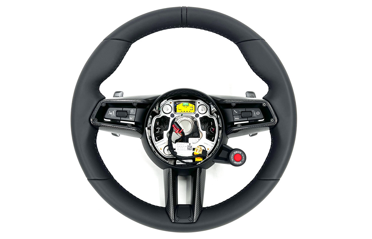 Steering Wheel - Leather w/Carbon Fiber : Suncoast Porsche Parts